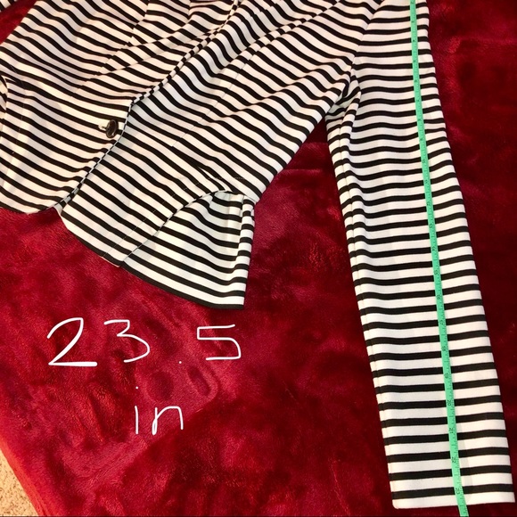 Elle Black and White Stripe Blazer - Picture 8 of 11